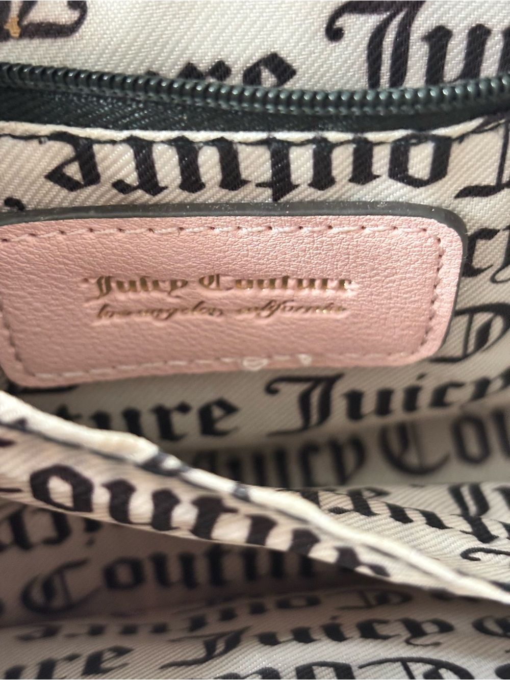 Juicy Couture Brown & Pink Velour Heritage Crest Shoulder Bag - Picture 6 of 6